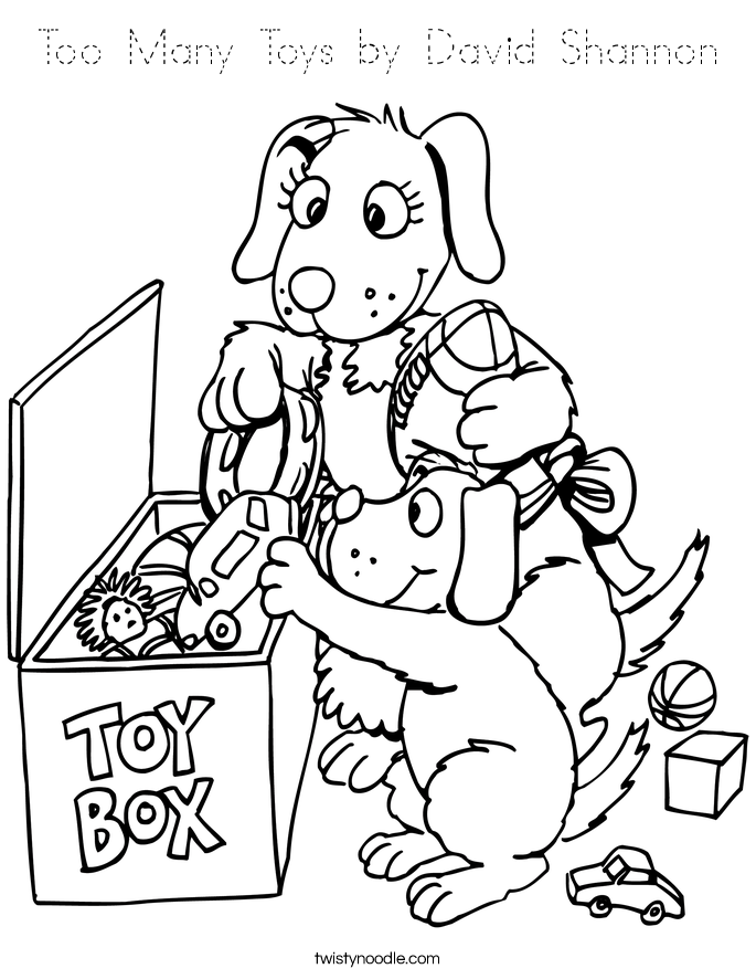 Too Many Toys by David Shannon Coloring Page