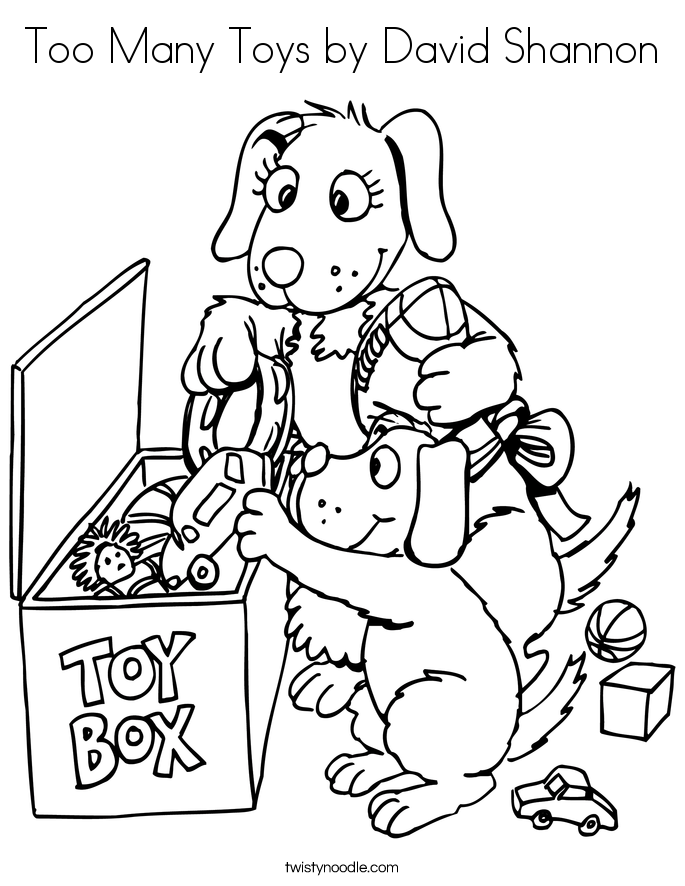 Too Many Toys by David Shannon Coloring Page