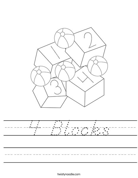 Toys and Blocks Worksheet