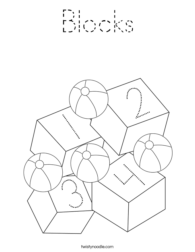 Blocks Coloring Page