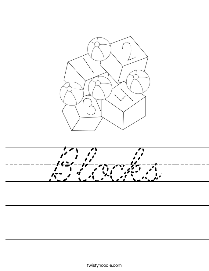 Blocks Worksheet