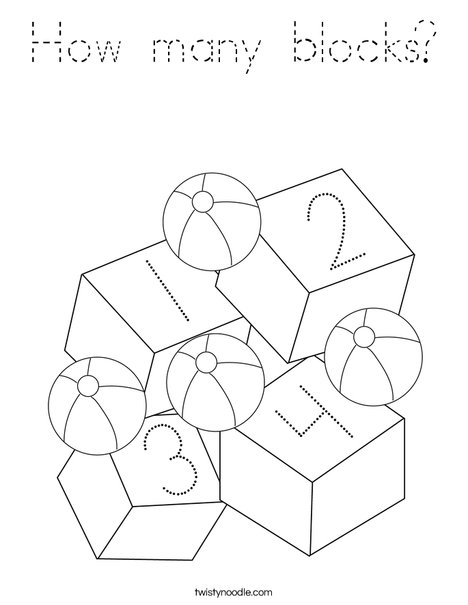 Toys and Blocks Coloring Page