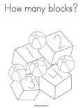 How many blocks? Coloring Page
