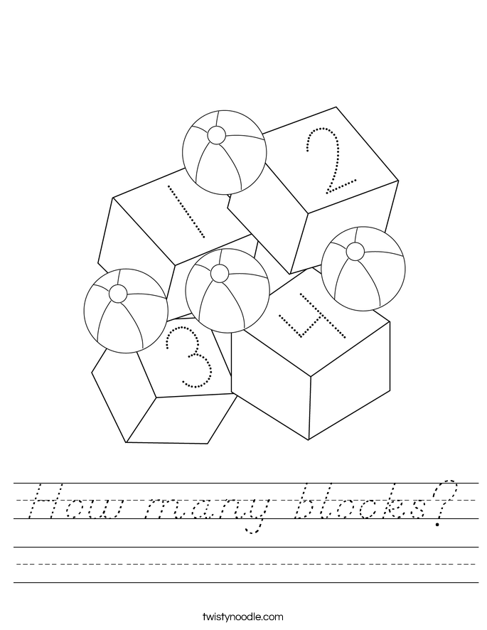 How many blocks? Worksheet