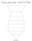 Trace and color a tie for Dad Coloring Page