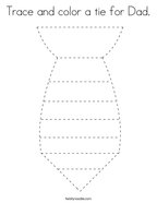 Trace and color a tie for Dad Coloring Page