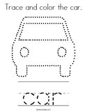Trace and color the car Coloring Page