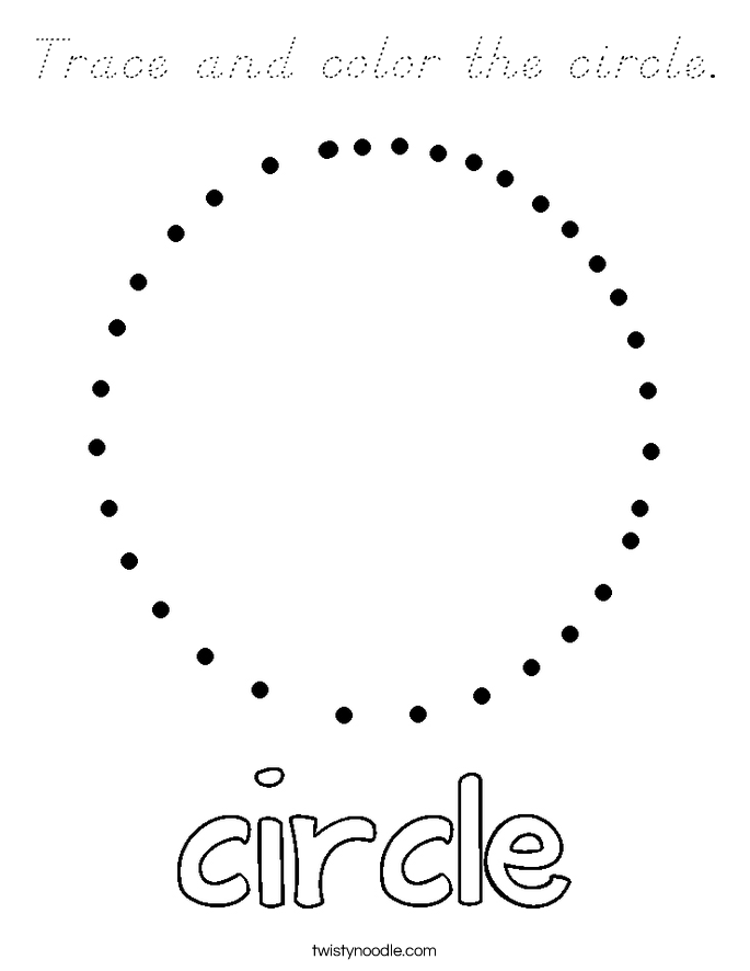 Trace and color the circle. Coloring Page