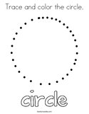 Trace and color the circle Coloring Page