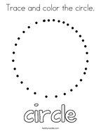 Trace and color the circle Coloring Page