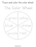 Trace and color the color wheel Coloring Page