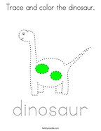Trace and color the dinosaur Coloring Page