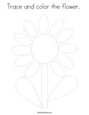 Trace and color the flower  Coloring Page