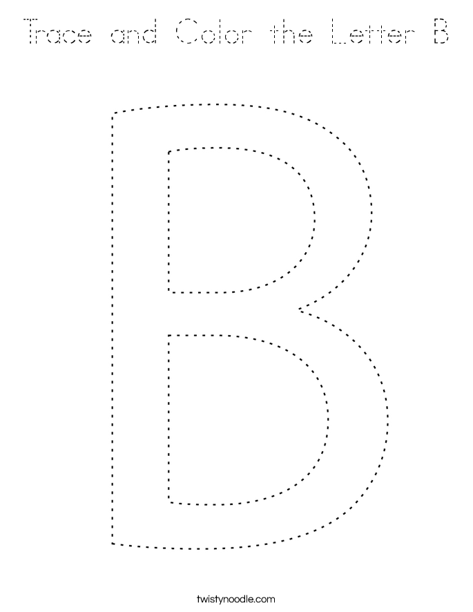 Trace and Color the Letter B Coloring Page