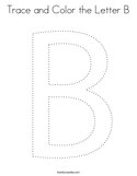 Trace and Color the Letter B Coloring Page