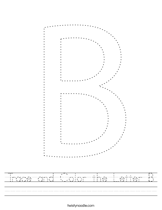 Trace and Color the Letter B Worksheet