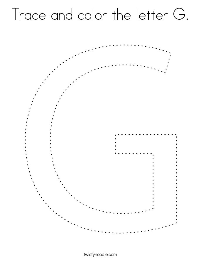 Trace and color the letter G. Coloring Page