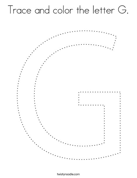 Trace and color the letter G. Coloring Page