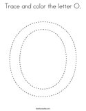 Trace and color the letter O Coloring Page