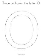 Trace and color the letter O Coloring Page