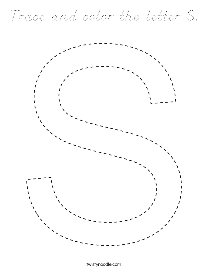 Trace and color the letter S. Coloring Page
