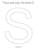 Trace and color the letter S Coloring Page
