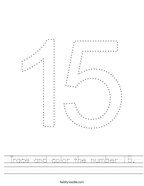 number 15 worksheets twisty noodle