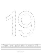number 19 worksheets twisty noodle
