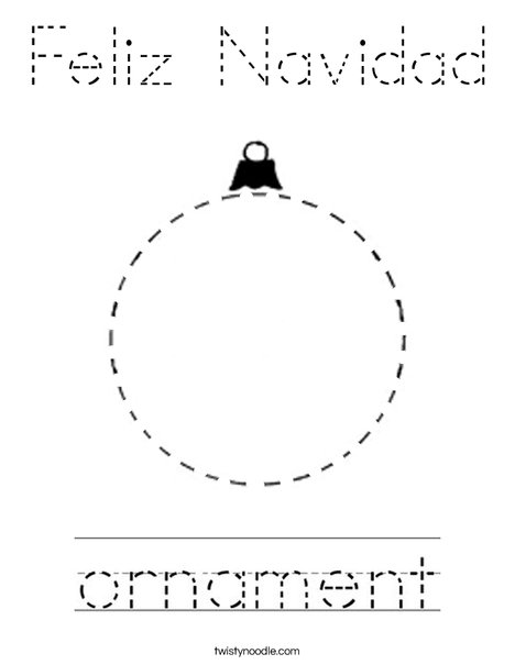 Trace and color the ornament. Coloring Page