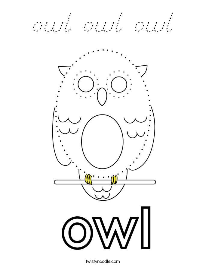 owl owl owl Coloring Page