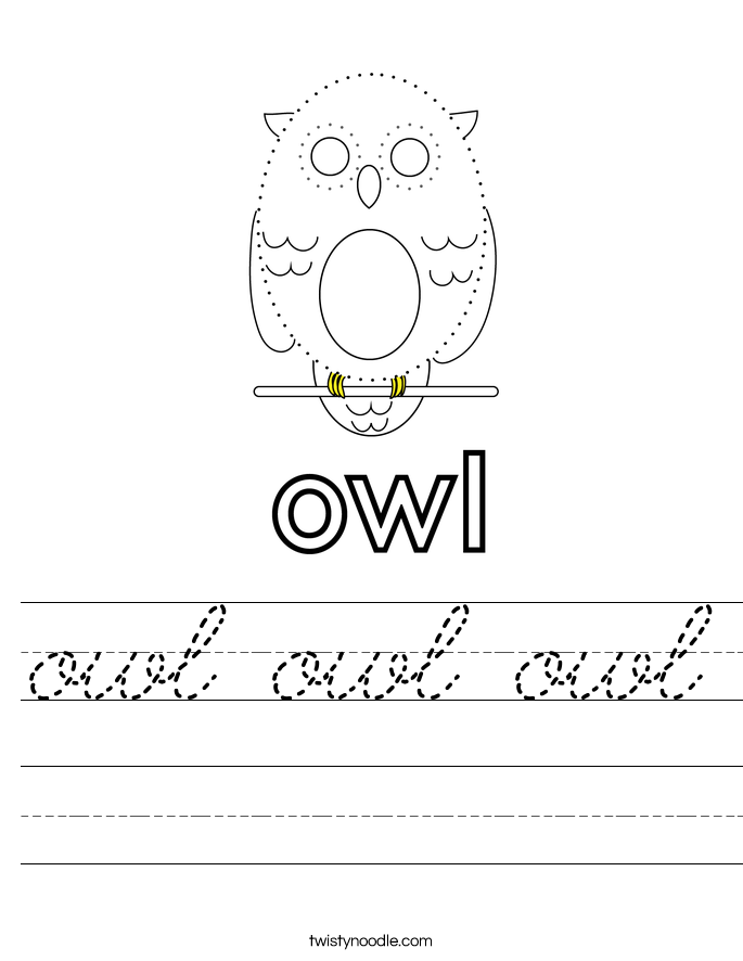 owl owl owl Worksheet