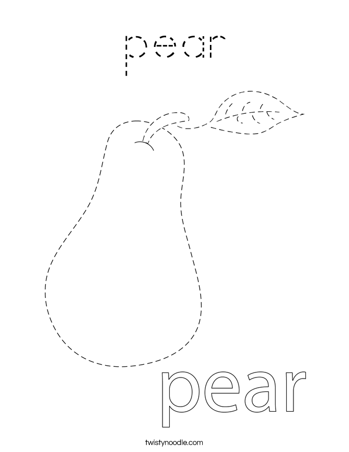 pear Coloring Page