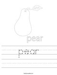 pear Worksheet