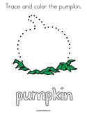 Trace and color the pumpkin Coloring Page