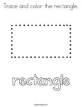 Trace and color the rectangle. Coloring Page
