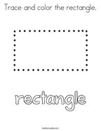 Trace and color the rectangle Coloring Page