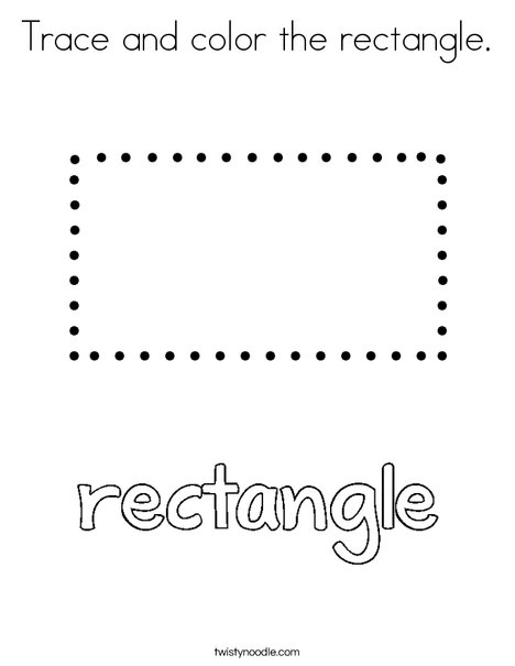 Trace and color the rectangle. Coloring Page