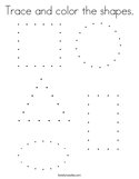 Trace and color the shapes Coloring Page