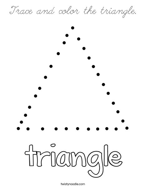 Trace and color the triangle. Coloring Page
