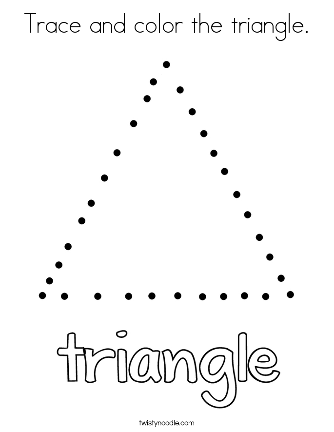 trace and color the triangle 2_coloring_page