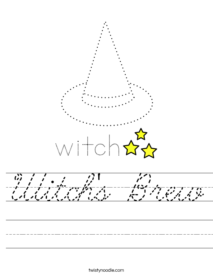 Witch's Brew Worksheet