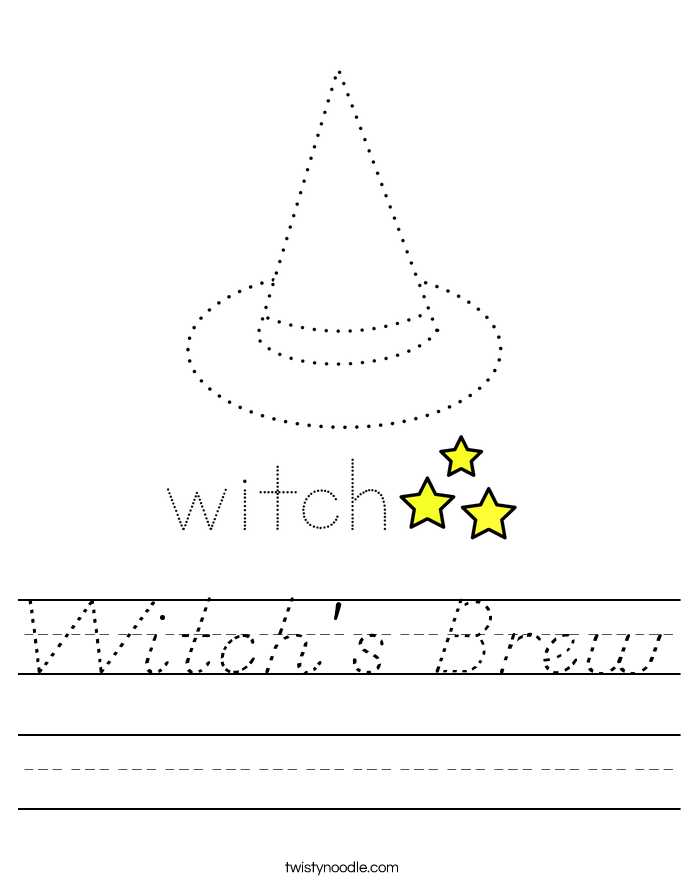 Witch's Brew Worksheet