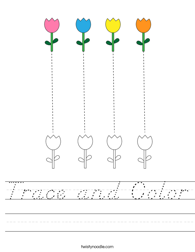 Trace and Color Worksheet