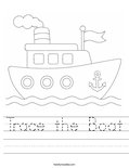 Trace the Boat Worksheet