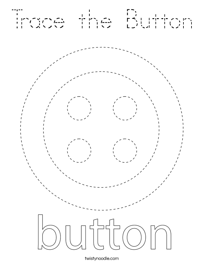 Trace the Button Coloring Page