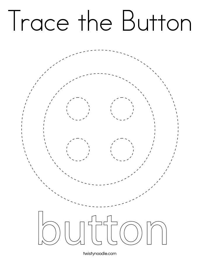 Trace the Button Coloring Page