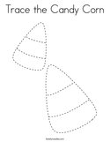 Trace the Candy Corn Coloring Page
