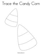 Trace the Candy Corn Coloring Page
