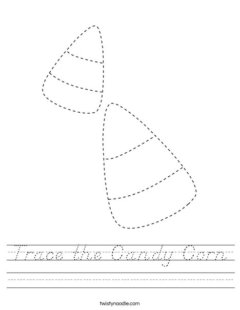 Trace the Candy Corn Worksheet