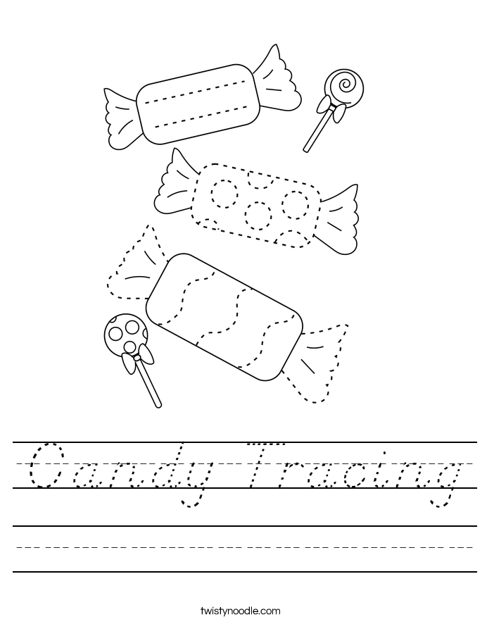 Candy Tracing Worksheet